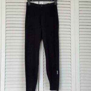 WOMEN'S ROFFE POLARTEC BLACK POLYESTER WINTER PANTS AND TEMPRA ANKLE TIGHT, XS